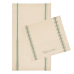 Cotton Stripe Tea Towel - 8094 NATOLV Silkscreen Cotton Stripe Tea Towel - 8094 NATOLV Silkscreen