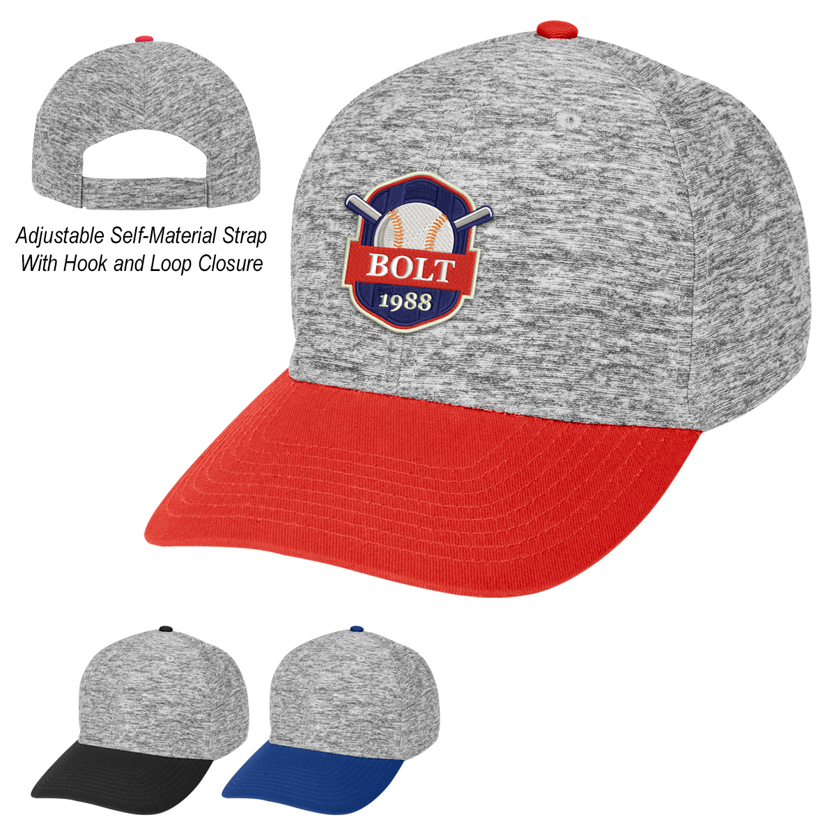 Hanson Heathered Stretch Fit Cap 1