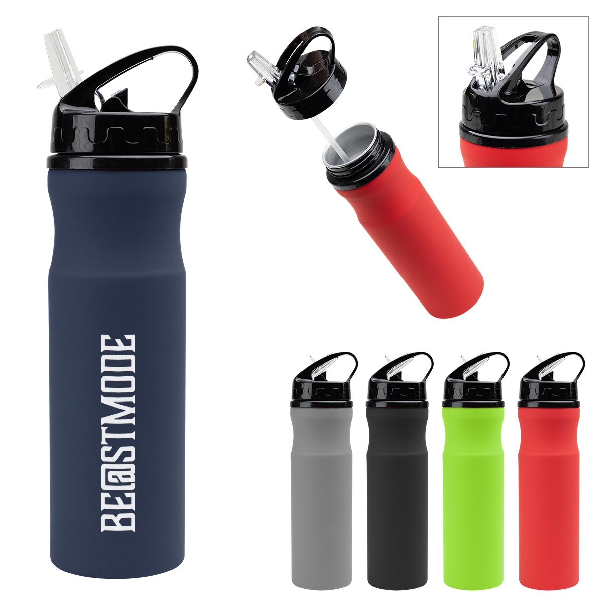 24 Oz. Memphis Recycled Aluminum Bike Bottle 1