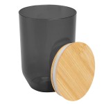 12 Oz. Montrose Rpet Wine Tumbler With Bamboo Lid - 50415 TRNBLK Open 12 Oz. Montrose Rpet Wine Tumbler With Bamboo Lid - 50415 TRNBLK Open