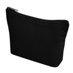 Aware™ 10 Oz. Recycled Cotton Zip Pouch - 3257 BLK Angle Aware™ 10 Oz. Recycled Cotton Zip Pouch - 3257 BLK Angle
