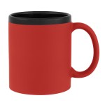 11 Oz. Smooth Rubberized Finish Mug - 8132 REDBLK Blank 11 Oz. Smooth Rubberized Finish Mug - 8132 REDBLK Blank