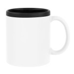 11 Oz. Smooth Rubberized Finish Mug - 8132 WHTBLK Blank 11 Oz. Smooth Rubberized Finish Mug - 8132 WHTBLK Blank