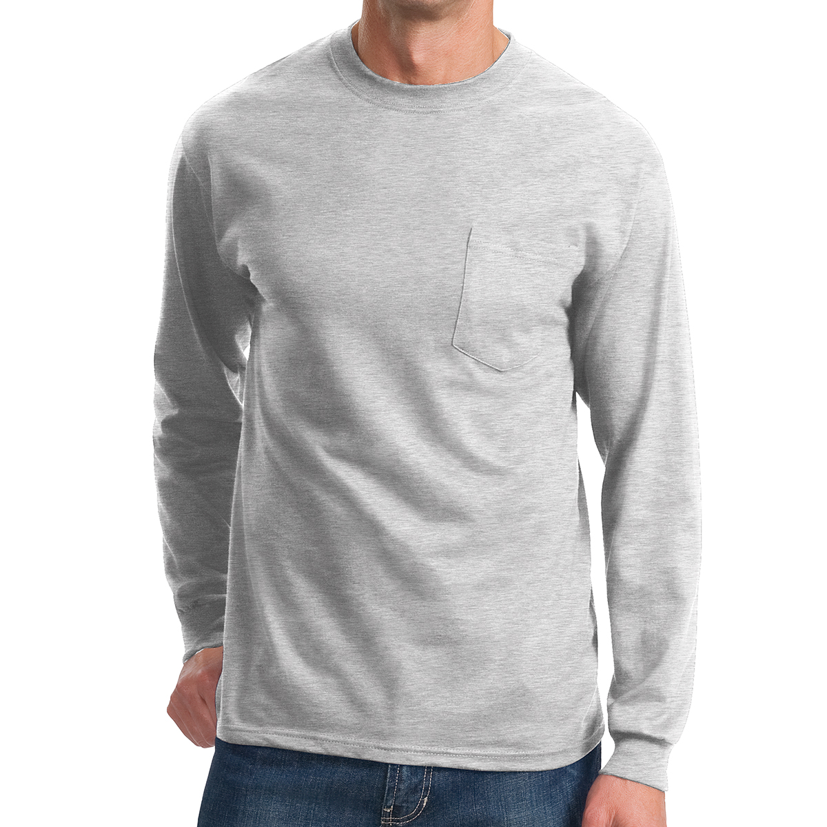 Port & Company® Tall Long Sleeve Essential Pocket Tee 1