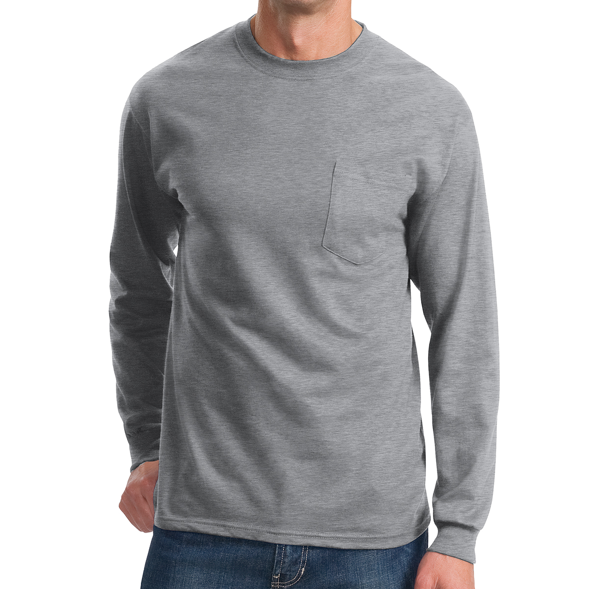 Port & Company® Tall Long Sleeve Essential Pocket Tee 1