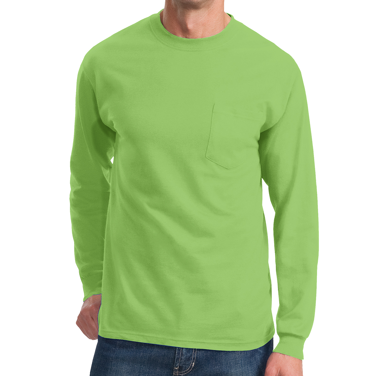 Port & Company® Tall Long Sleeve Essential Pocket Tee 1