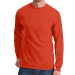 Port & Company® Tall Long Sleeve Essential Pocket Tee - PC61LSPT Orange Port & Company® Tall Long Sleeve Essential Pocket Tee - PC61LSPT Orange