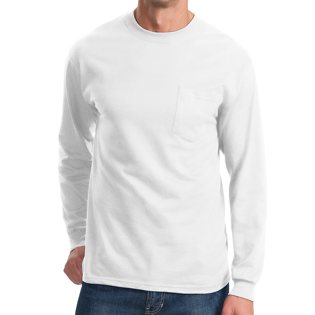 Port & Company® Tall Long Sleeve Essential Pocket Tee 1
