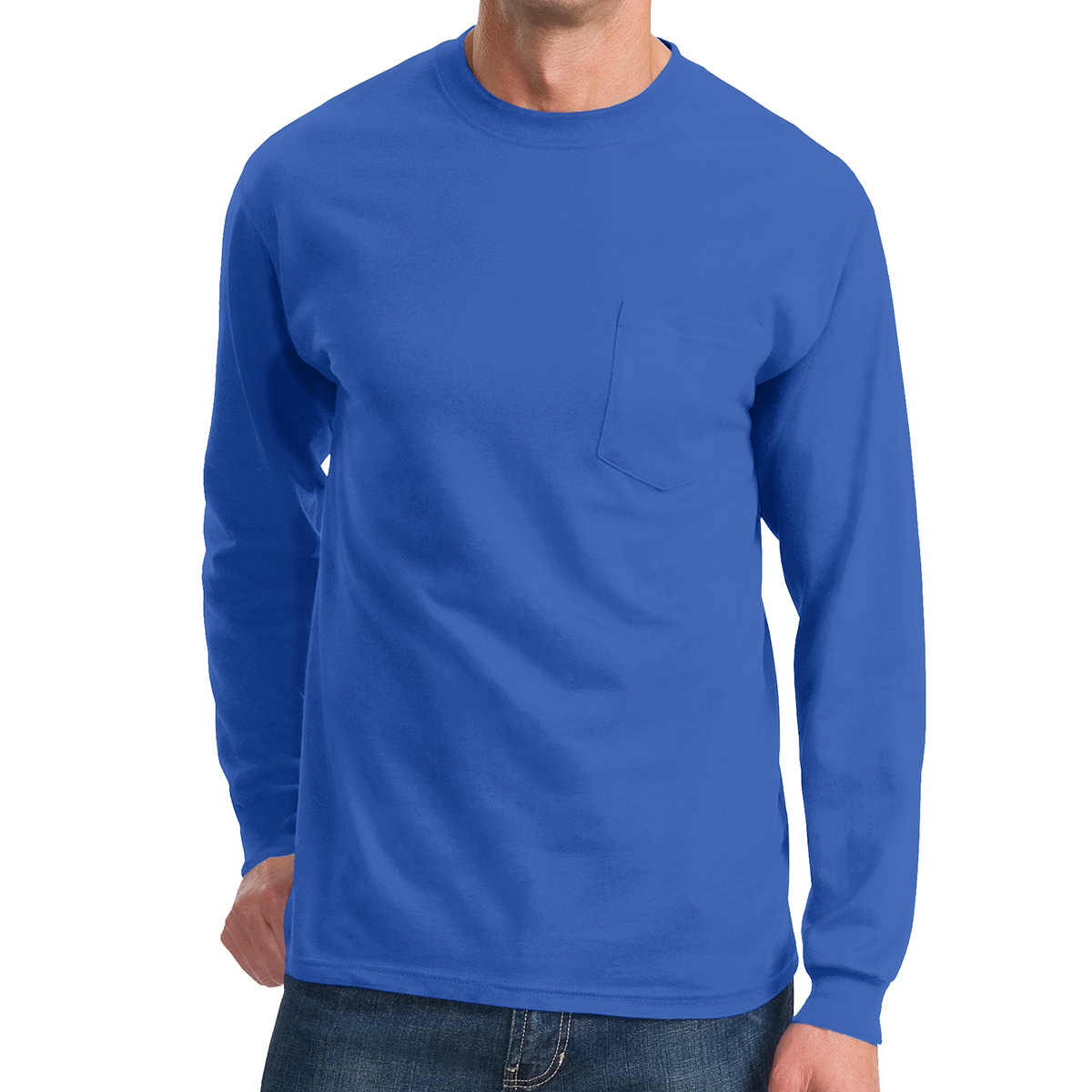 Port & Company® Tall Long Sleeve Essential Pocket Tee 1