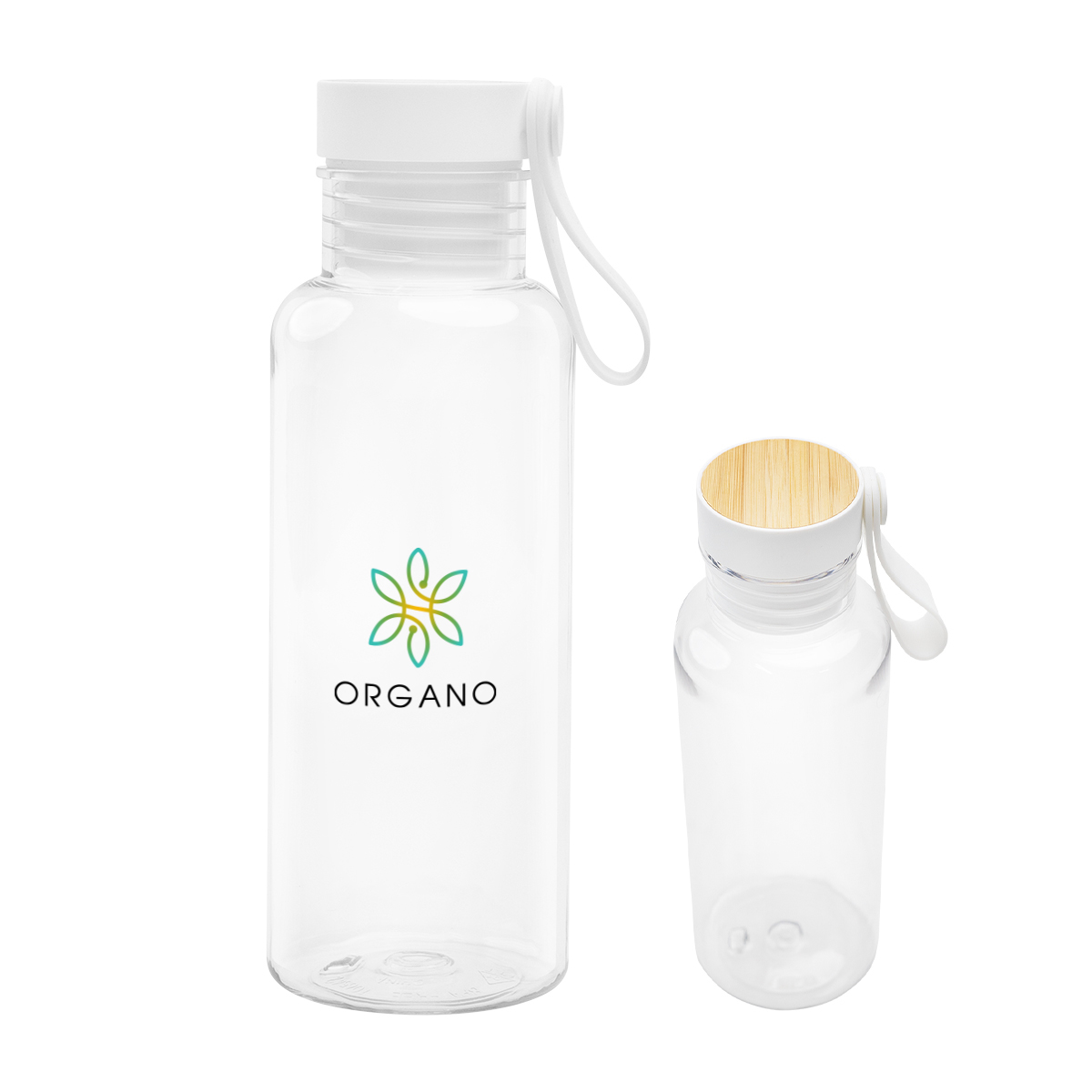 20 Oz. Case Rpet Bottle With Bamboo Accent Lid And Silicone Easy Carry Handle 1