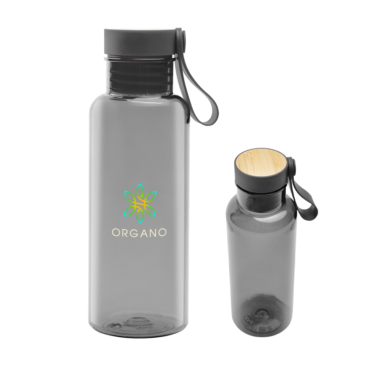 20 Oz. Case Rpet Bottle With Bamboo Accent Lid And Silicone Easy Carry Handle 1