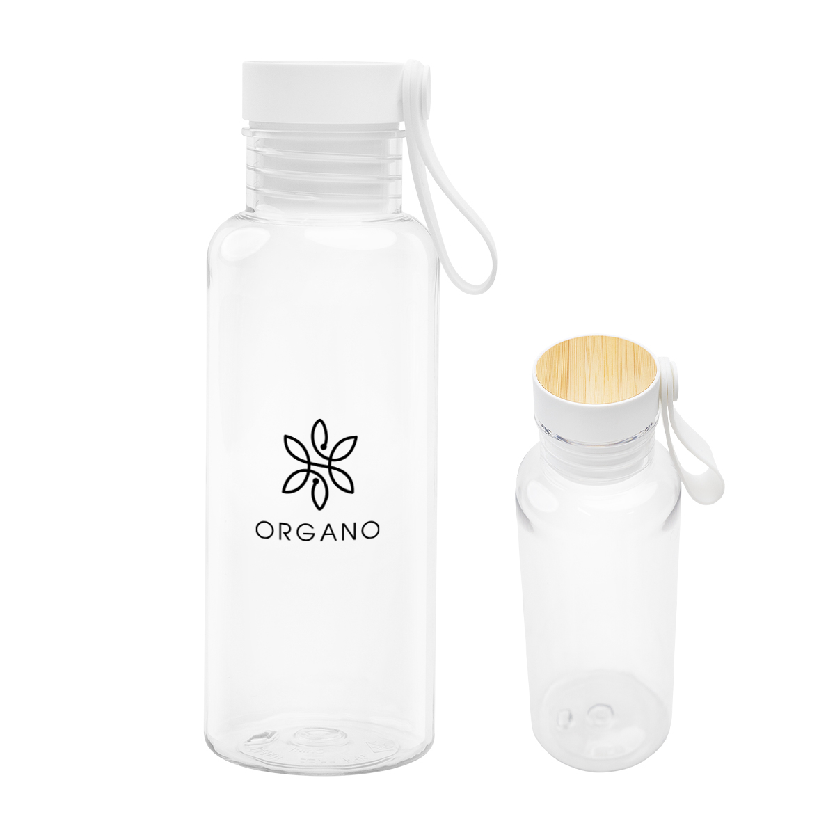 20 Oz. Case Rpet Bottle With Bamboo Accent Lid And Silicone Easy Carry Handle 1