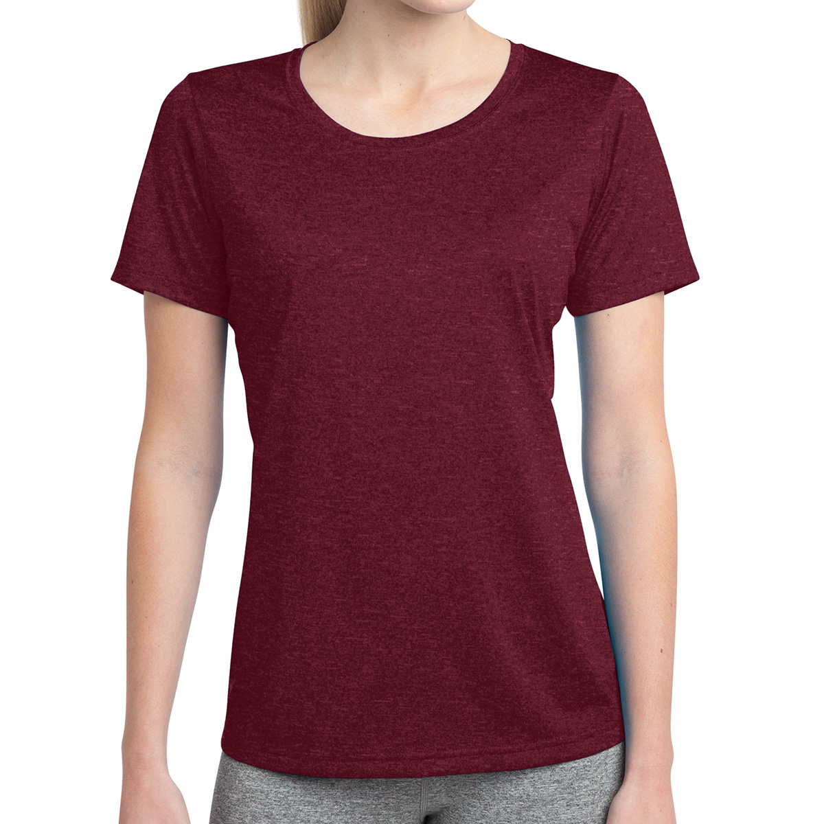 Sport-tek® Ladies' Heather Contender™ Scoop Neck Tee 1