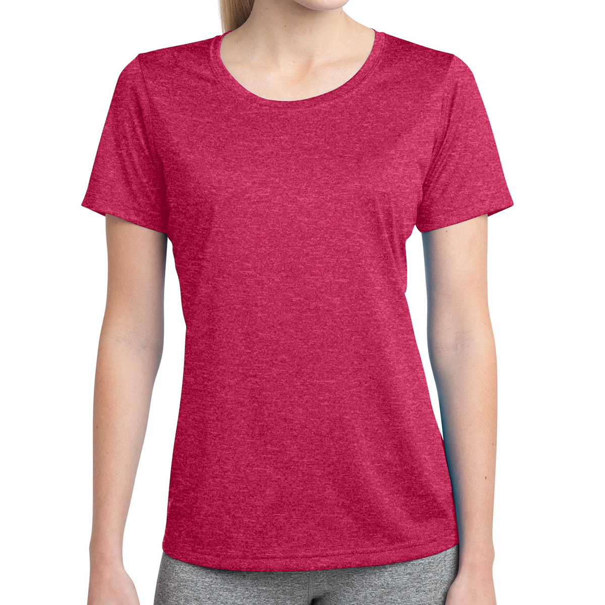 Sport-tek® Ladies' Heather Contender™ Scoop Neck Tee 1