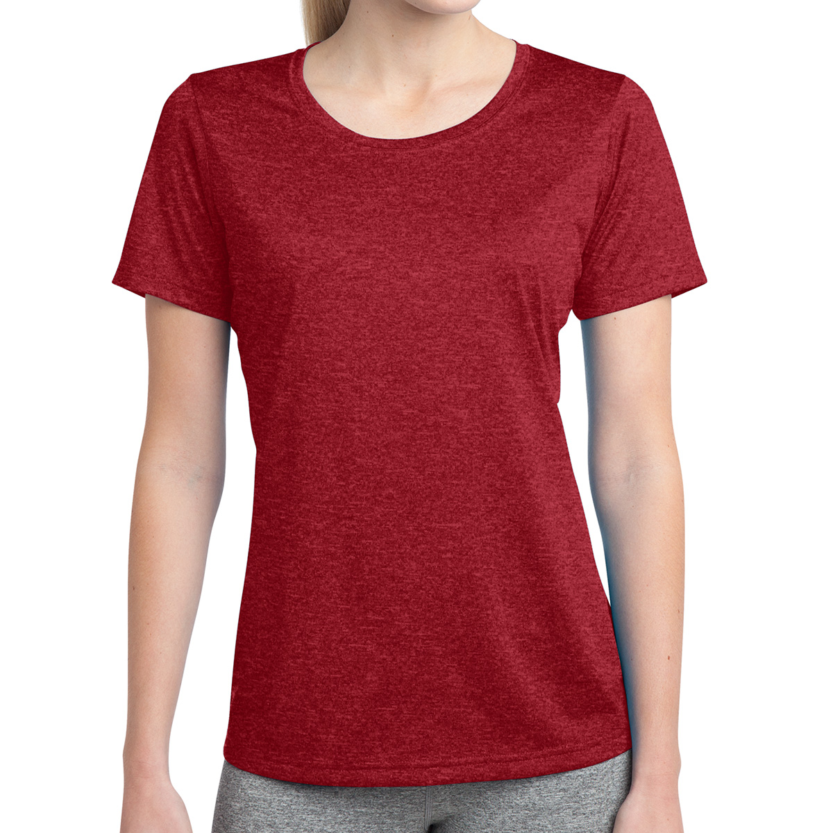 Sport-tek® Ladies' Heather Contender™ Scoop Neck Tee 1