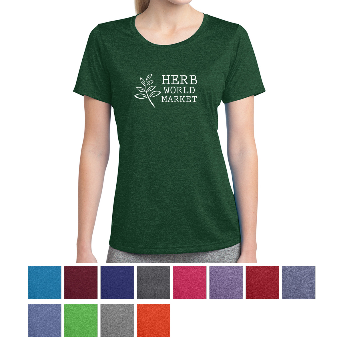 Sport-tek® Ladies' Heather Contender™ Scoop Neck Tee 1
