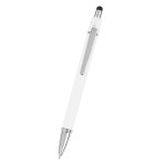 Bella Recycled Aluminum Pen With Stylus - 12071 WHT Front Bella Recycled Aluminum Pen With Stylus - 12071 WHT Front