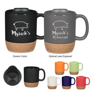 14 Oz. Cork Base Ceramic Mug 1 14 Oz. Cork Base Ceramic Mug 1