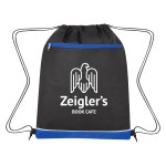 Non-woven Bandura Drawstring Bag - 3361 BLKBLU Silkscreen Non-woven Bandura Drawstring Bag - 3361 BLKBLU Silkscreen