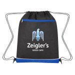 Non-woven Bandura Drawstring Bag - 3361 BLKBLU Colorbrite Non-woven Bandura Drawstring Bag - 3361 BLKBLU Colorbrite