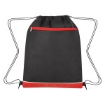 Non-woven Bandura Drawstring Bag - 3361 BLKRED Non-woven Bandura Drawstring Bag - 3361 BLKRED