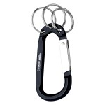 8mm Carabiner With Triple Split Ring - 2090 BLK Personalization Laser 8mm Carabiner With Triple Split Ring - 2090 BLK Personalization Laser