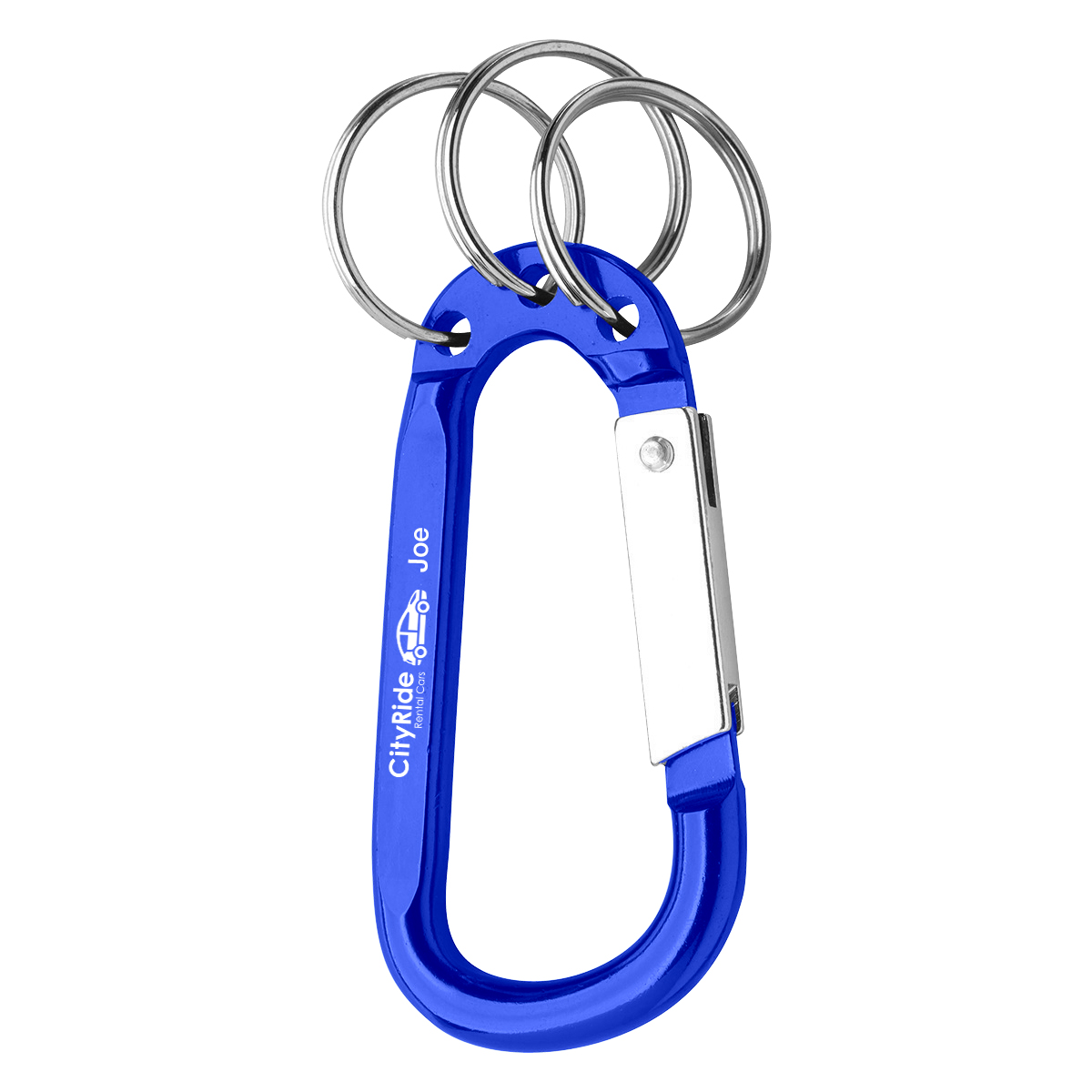 8mm Carabiner With Triple Split Ring 1