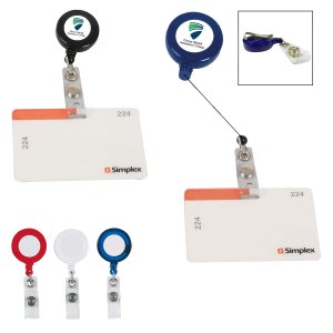 Retractable Badge Holder With Laminated Label 1 Retractable Badge Holder With Laminated Label 1