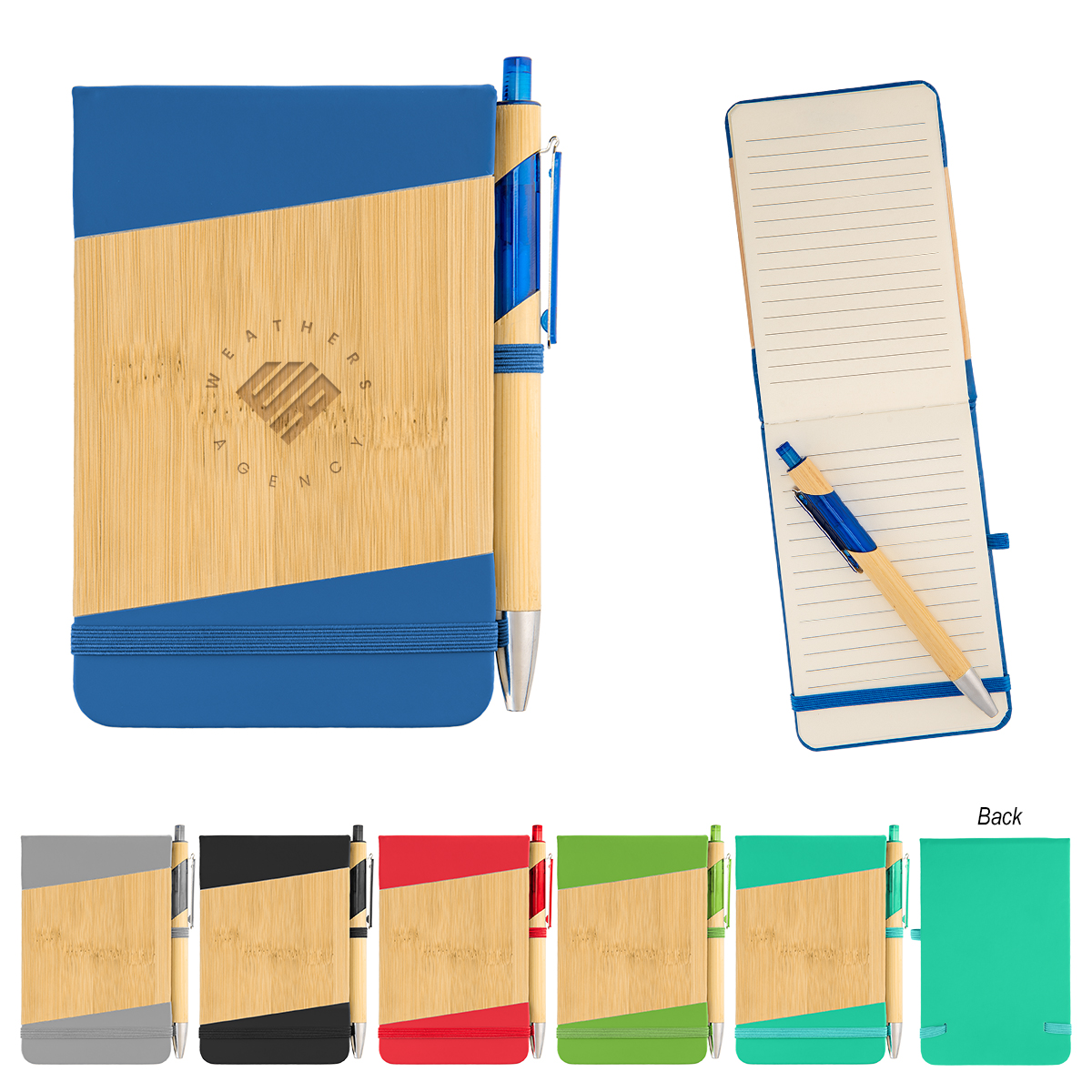 Bamboo Look Jotter & Pen 1