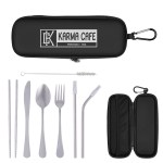 Dine N' Dash Travel Utensil Kit - 95234 BLK Silkscreen Dine N' Dash Travel Utensil Kit - 95234 BLK Silkscreen