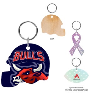 Full Color Wood Key Tag - 4" 1 Full Color Wood Key Tag - 4" 1