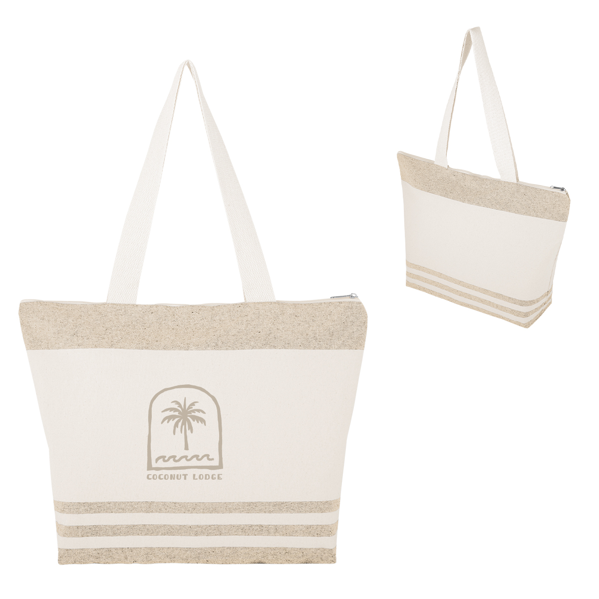 Marlo 10 Oz. Recycled Cotton Zippered Tote Bag 1