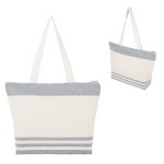 Marlo 10 Oz. Recycled Cotton Zippered Tote Bag - 3926 NATNAV Blank Marlo 10 Oz. Recycled Cotton Zippered Tote Bag - 3926 NATNAV Blank