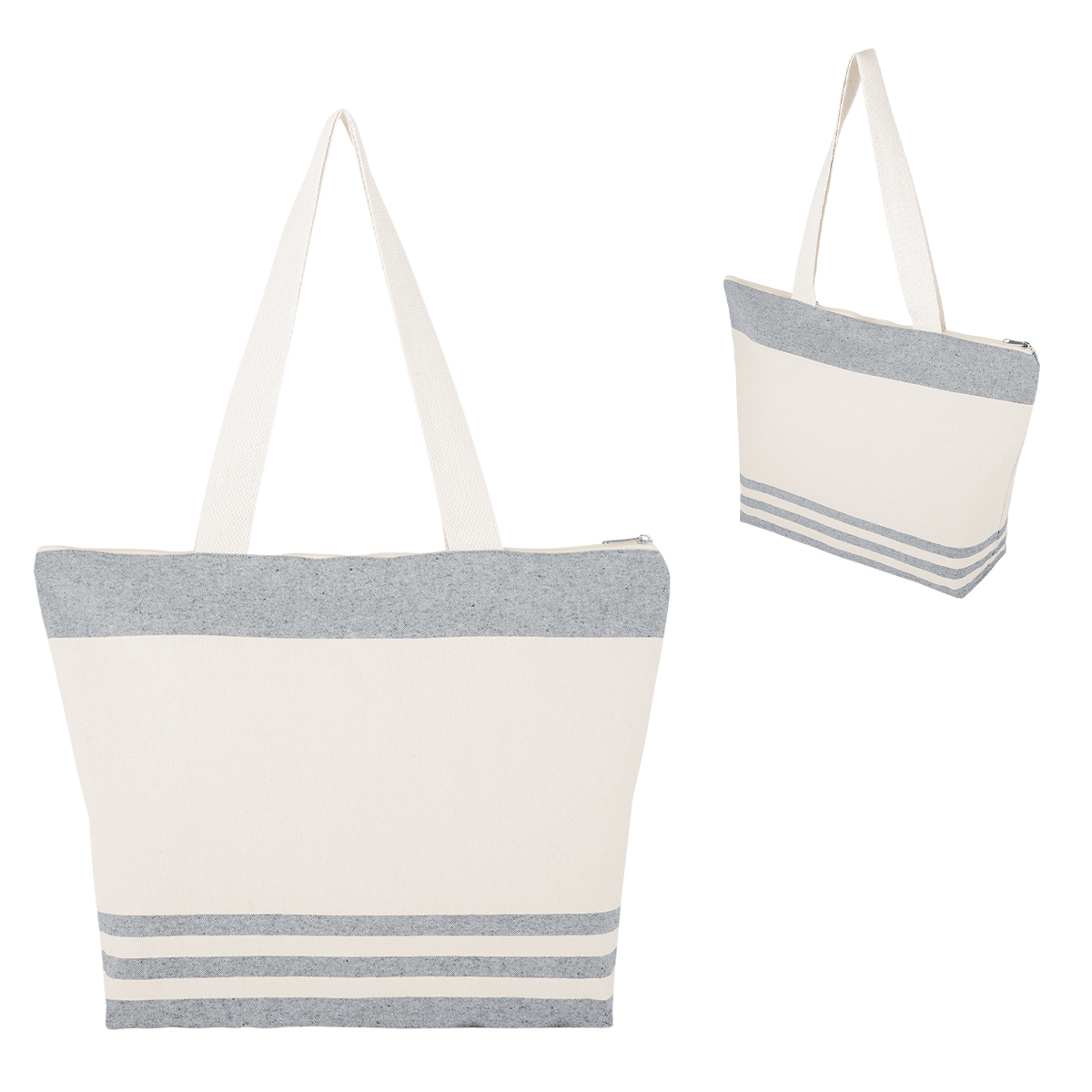 Marlo 10 Oz. Recycled Cotton Zippered Tote Bag 1