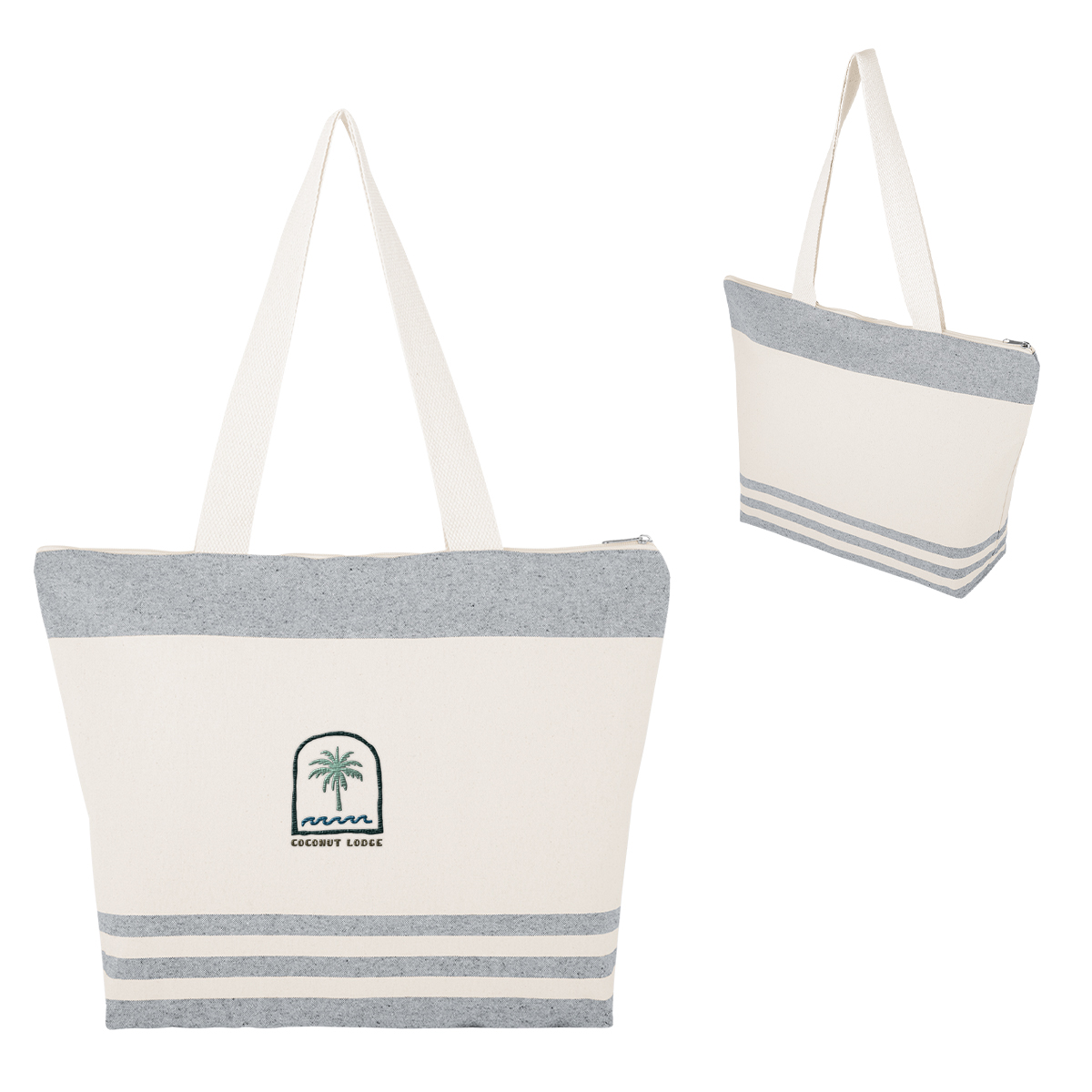 Marlo 10 Oz. Recycled Cotton Zippered Tote Bag 1