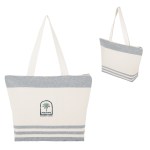 Marlo 10 Oz. Recycled Cotton Zippered Tote Bag - 3926 NATNAV Embroidery Marlo 10 Oz. Recycled Cotton Zippered Tote Bag - 3926 NATNAV Embroidery