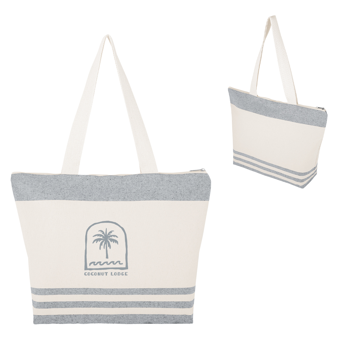 Marlo 10 Oz. Recycled Cotton Zippered Tote Bag 1
