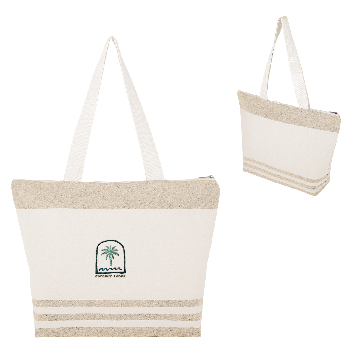 Marlo 10 Oz. Recycled Cotton Zippered Tote Bag 1
