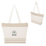 Marlo 10 Oz. Recycled Cotton Zippered Tote Bag - 3926 NATBEG Embroidery Marlo 10 Oz. Recycled Cotton Zippered Tote Bag - 3926 NATBEG Embroidery