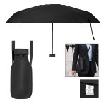 38" Arc Mini Telescopic Crossbody Umbrella With 100% Rpet Canopy 2 38" Arc Mini Telescopic Crossbody Umbrella With 100% Rpet Canopy 2