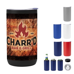 12 Oz. Full Color 4-in-1 Double Walled Can Cooler 1 12 Oz. Full Color 4-in-1 Double Walled Can Cooler 1