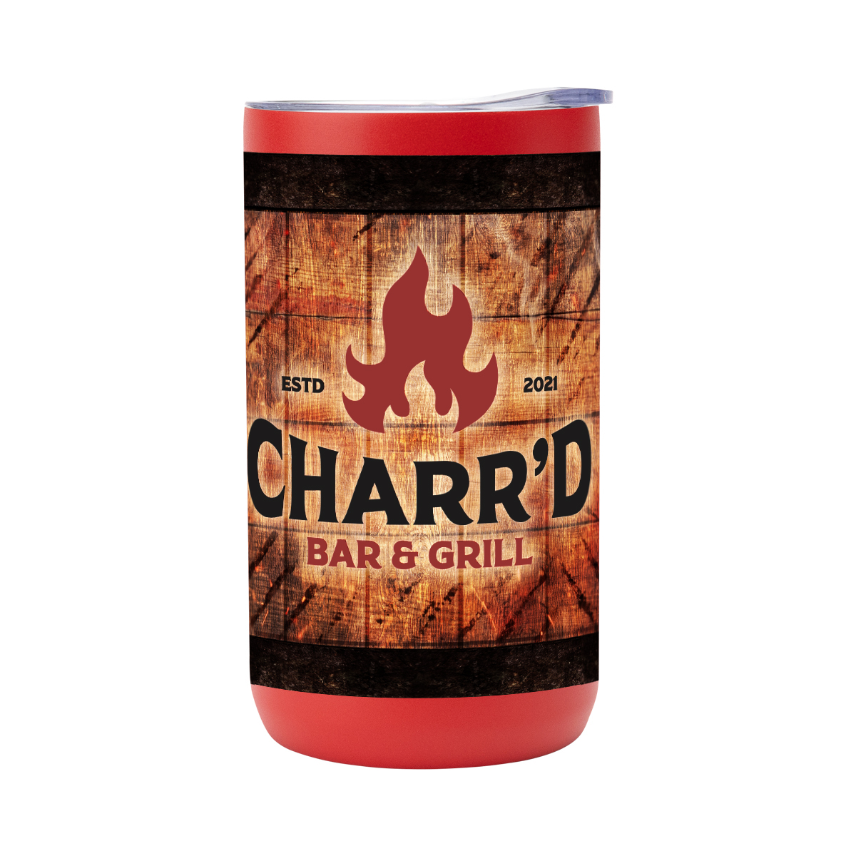 12 Oz. Full Color 4-in-1 Double Walled Can Cooler 1