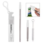 Straw Kit With Bottle Opener - 5241 WHT Silkscreen Straw Kit With Bottle Opener - 5241 WHT Silkscreen