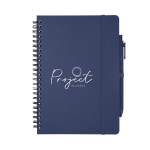 Repreve® Recycled Spiral Notebook With Pen - 65050 FSCNAV Silkscreen Repreve® Recycled Spiral Notebook With Pen - 65050 FSCNAV Silkscreen