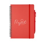 Repreve® Recycled Spiral Notebook With Pen - 65050 FSCRED Silkscreen Repreve® Recycled Spiral Notebook With Pen - 65050 FSCRED Silkscreen