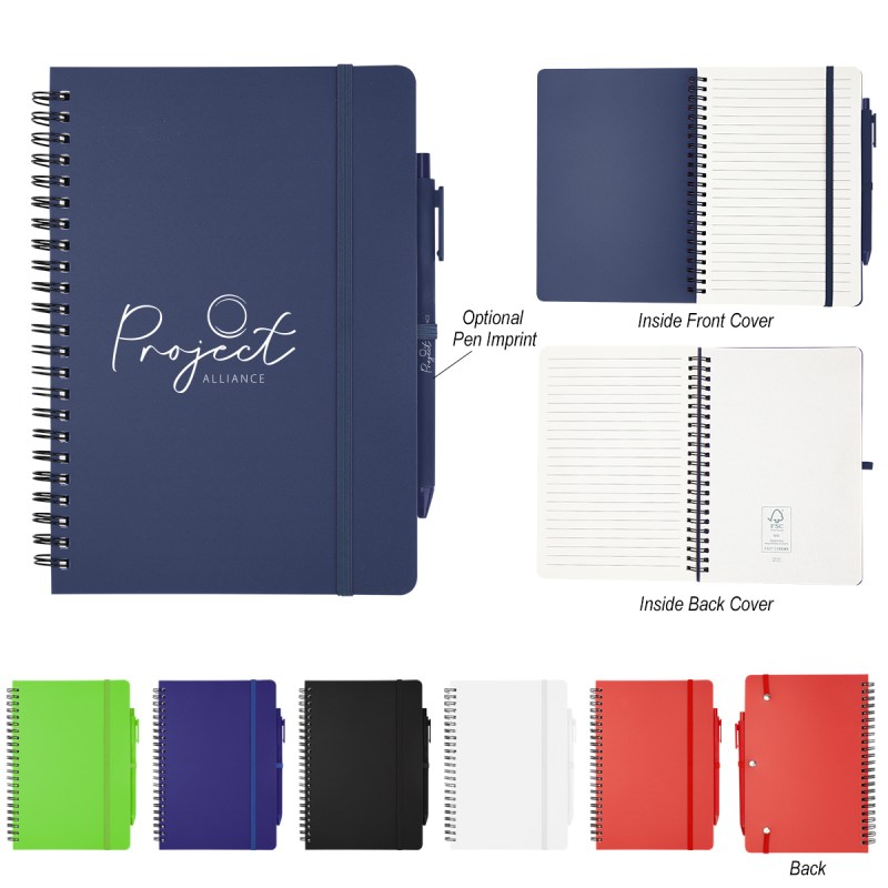 Repreve® Recycled Spiral Notebook With Pen 1 Repreve® Recycled Spiral Notebook With Pen 1
