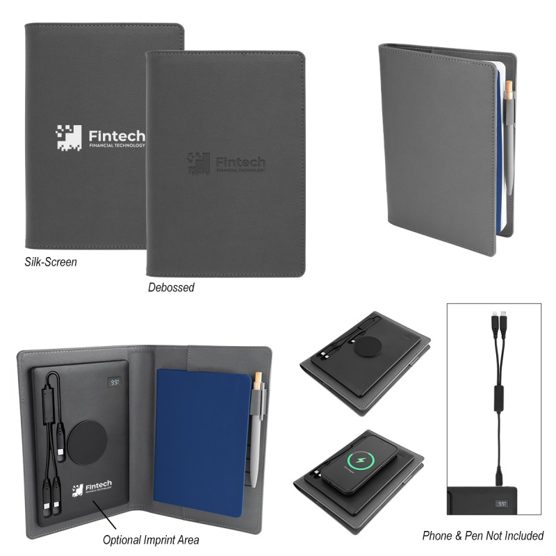 Recycled Power Folio With Wireless Charger & Power Bank 1 Recycled Power Folio With Wireless Charger & Power Bank 1