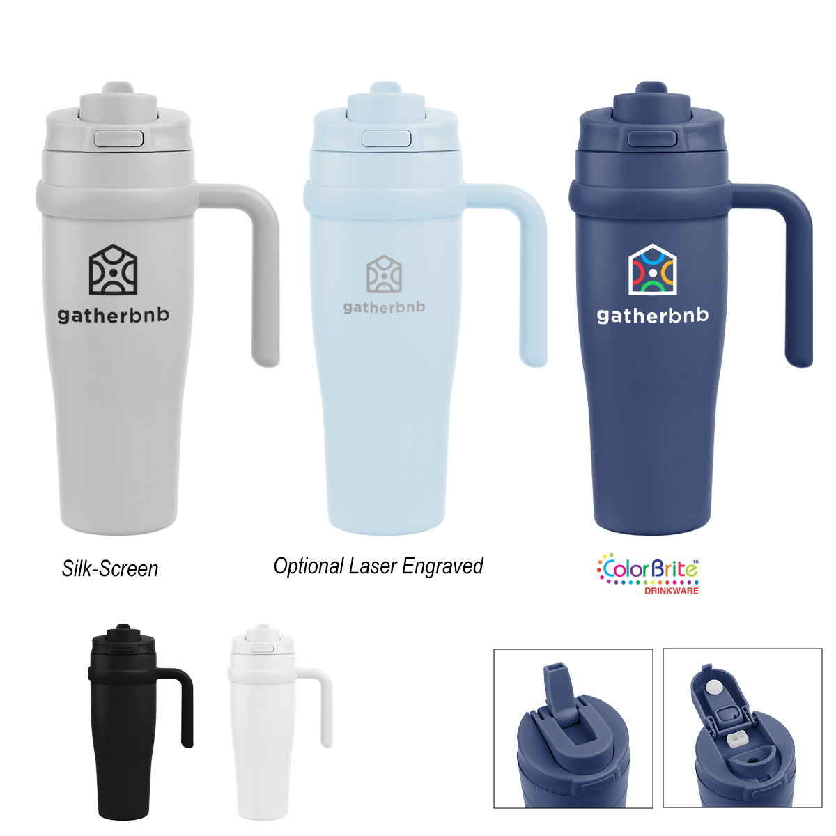 30 Oz. Apex Sip & Chug Recycled Stainless Steel Tumbler 1