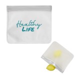 Reusable Zip Top Storage Bags - 75007 CLRWHT Silkscreen Reusable Zip Top Storage Bags - 75007 CLRWHT Silkscreen