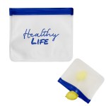 Reusable Zip Top Storage Bags - 75007 CLRBLU Silkscreen Reusable Zip Top Storage Bags - 75007 CLRBLU Silkscreen